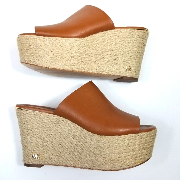 MICHAEL KORS Acorn Cunningham Espadrille Wedge Slide Sandal - Picture 13 of 15